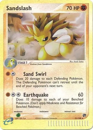 EX Sandstorm Sandslash #21/100 reverse holo